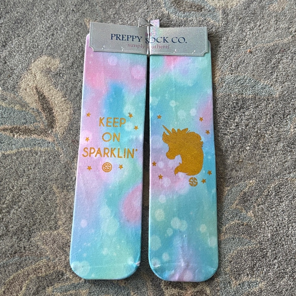 Simply Southern Unicorn Socks - Pastel Tie-Dye